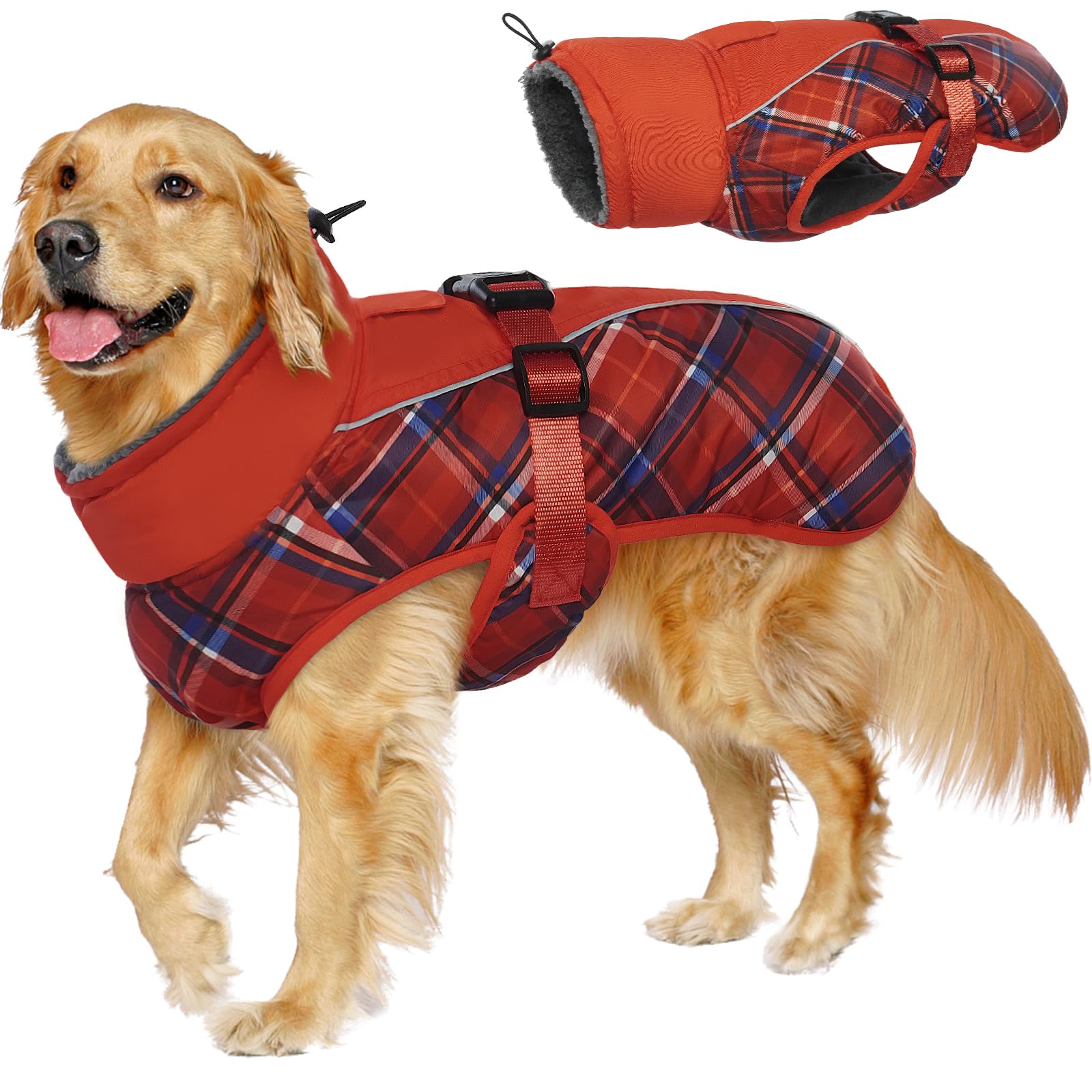 IECOii Cappotti e giubbotti per cani,Cappotto invernale per cani impermeabile giubbotto cane calda Giacca per cani antivento Abbigliamento per cani Completo per cani di taglia piccola di taglia media
