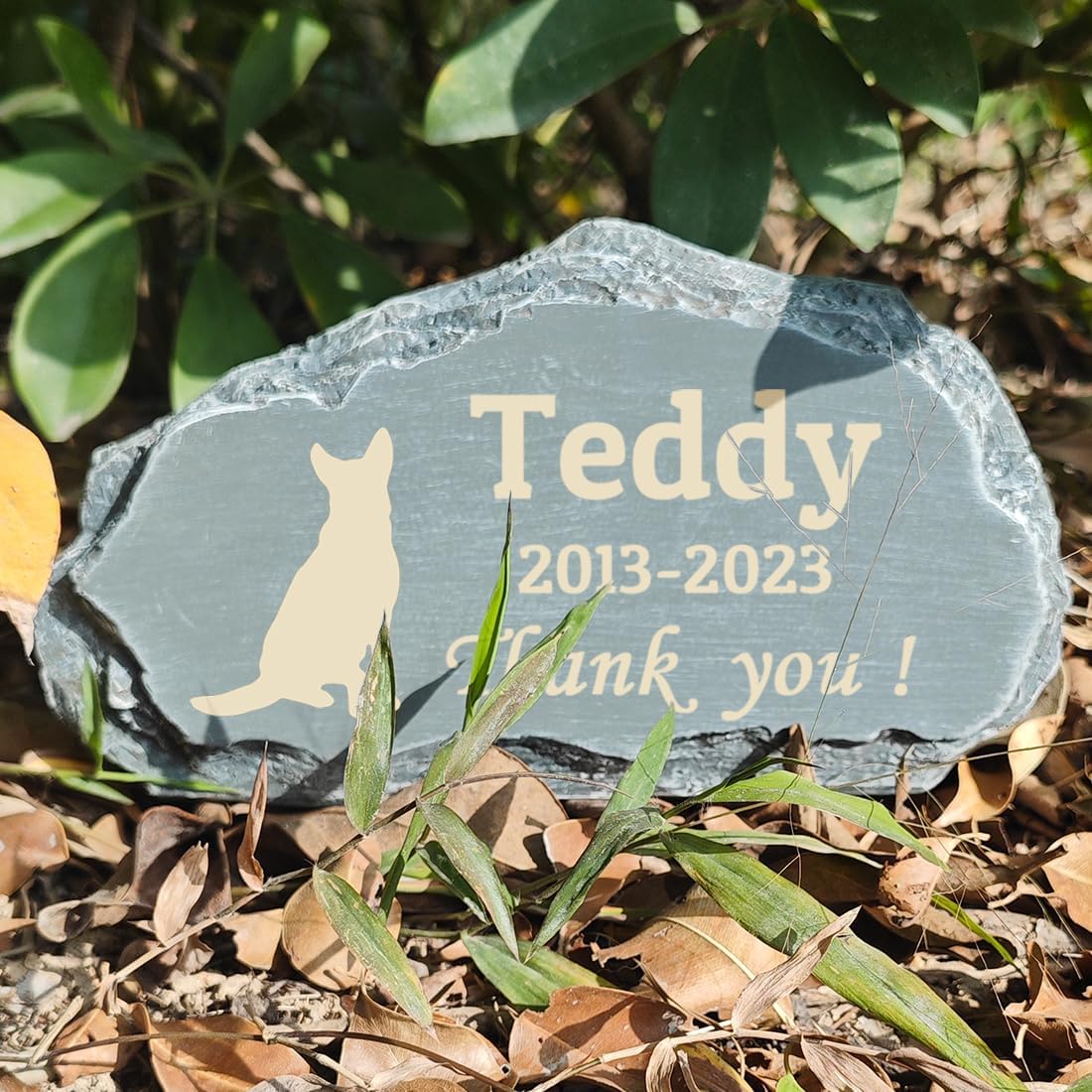 Personalized Cat Memorial Stones, Mountain Shape Garden Memorial Stone for Cat, Cat Headstone, Cat Tombstone, Pet Grave Marker for Cat, Pet Memorial Plaque Outdoor