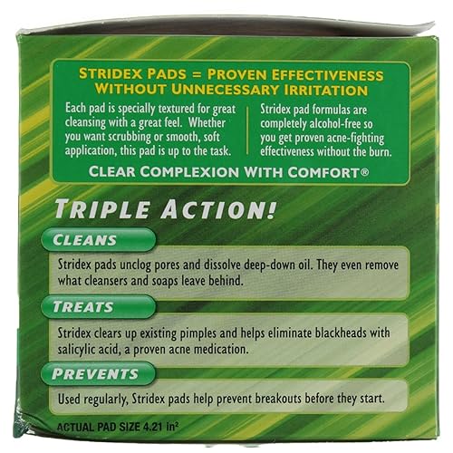 Miniatura 3 de Stridex Daily Care - Almohadillas para el acné con piel sensible al aloe, 55 unidades