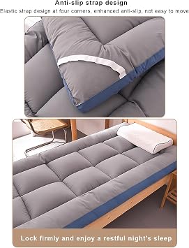 SAZDFY Futon Mattress, Foldable Japanese Floor Mattress, Soft and Fluffy Student Dormitory Sleeping Pad, Non-Slip Lounger Guest Bed Floor Mat, Camping Mat(180x200cm(71x79inch), Green)