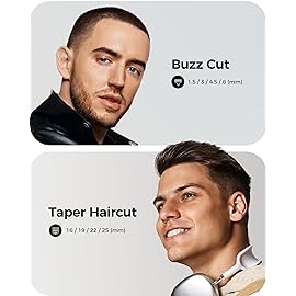 GLAKER Hair Clippers for Men Professional - Cordless Clippers and Trimmers Set, Complete Barber Kit for Hair Trimming & Beard Grooming, Mens Haircutting Kits for Blending & Fade Cuts (Gold)