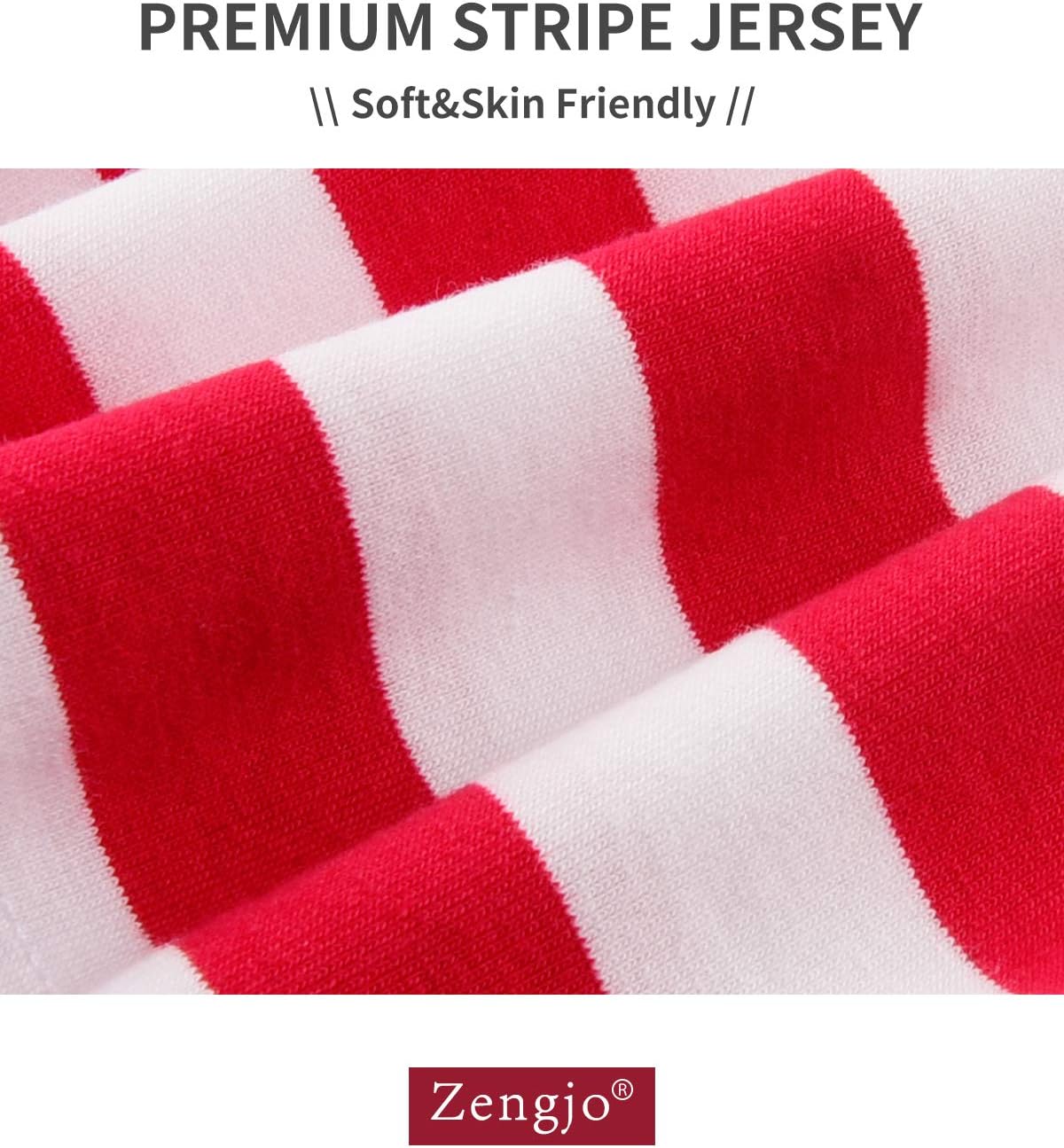 Zengjo Men's Casual Cotton Spandex Striped Crewneck Long-Sleeve T-Shirt Basic Pullover Stripe tee Shirt - Image 5