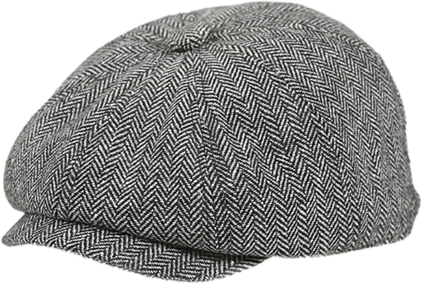 Duckbill Cap for Girls Fashionable Octagonal Paperboys Hat Lightweight for Girls Cap Toddler Duckbill Hat Vintage Black