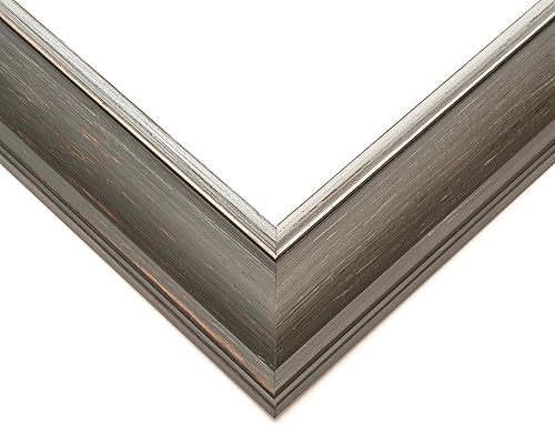 Miniatura 2 de Marco de madera maciza marrón de 19 x 19 pulgadas, ancho de moldeo de 1.75 pulgadas, marco Austin completo con plexiglás acrílico UV, respaldo de