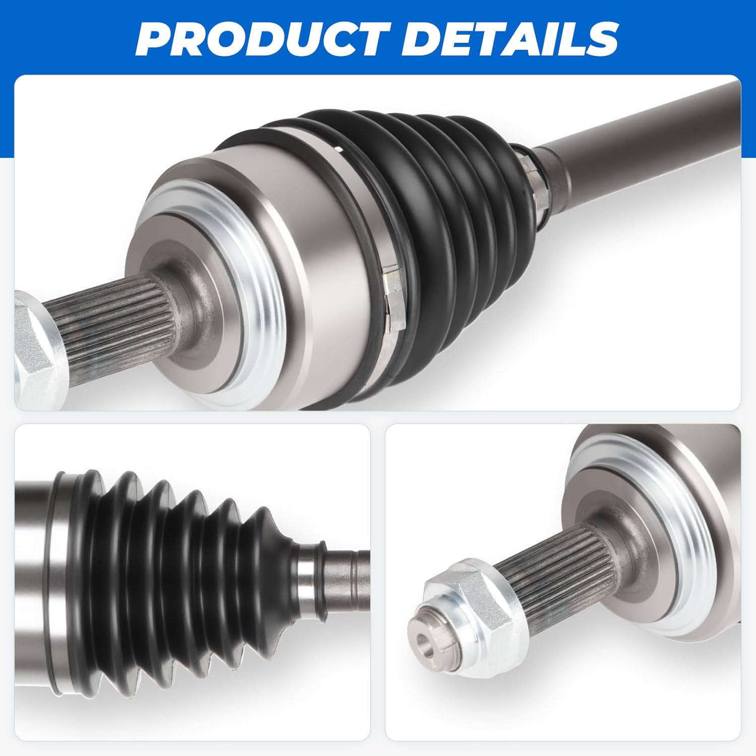 TadaMark 2PCs Front CV Axle Shaft Assembly Set Fit for Honda CR-V CRV 2.4L 2002-2006 L4, Left and Right Side, for 66-4206, 66-4207
