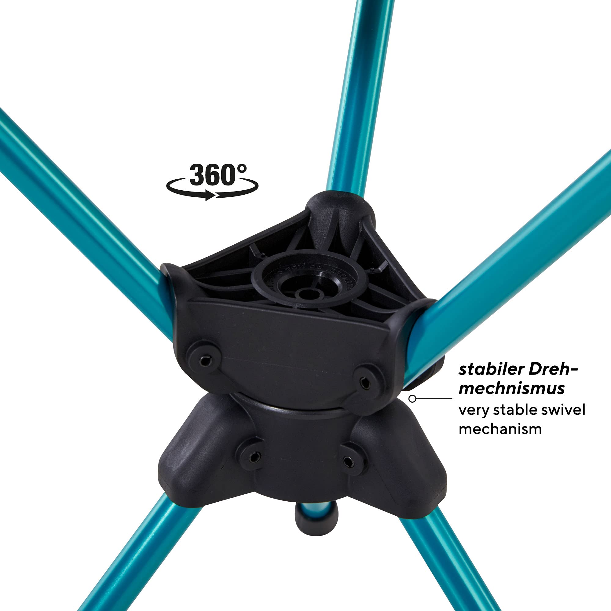 Uquip Tabouret trépied ThreeSixty Mini I Tabouret de Camping Pliant jusqu'à 130 kg I avec Articulation rotative à 360° I pour Le Camping, la randonnée, Le vélo et Les Voyages