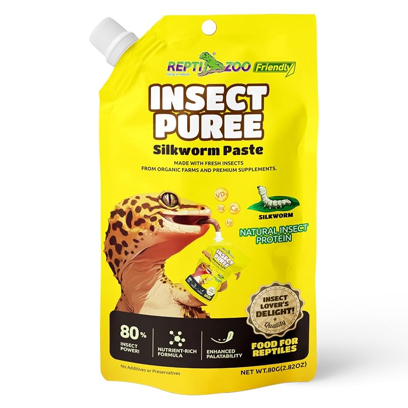 Purê de Insetos para Répteis com Bicho-da-Seda REPTIZOO FRIENDLY 80 g