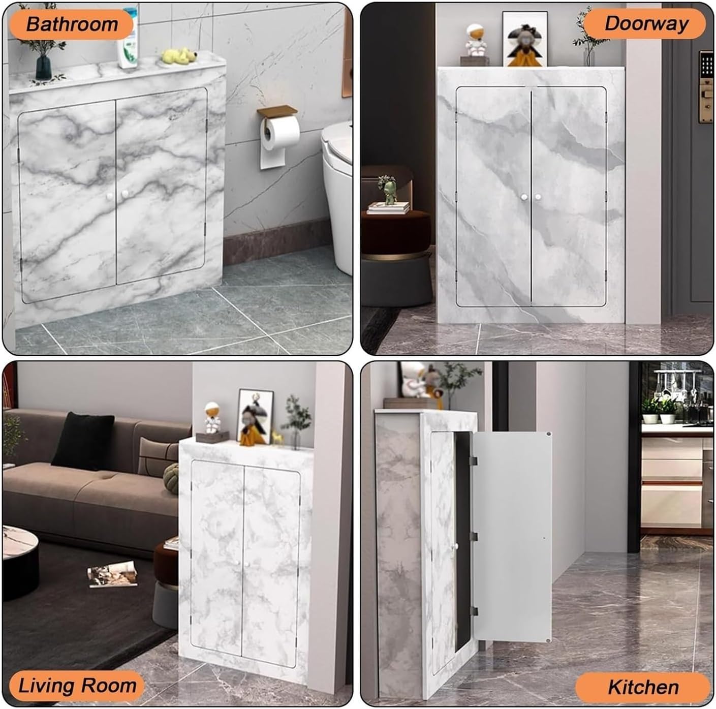 Radiator cover for old radiator，Radiator cabinet， Radiator Cover Cabinet For Hallway Slim Pipe Decorative for Apartment Home Villas Hotel(Style B,34x20x8in(86.4x51x20.8cm))