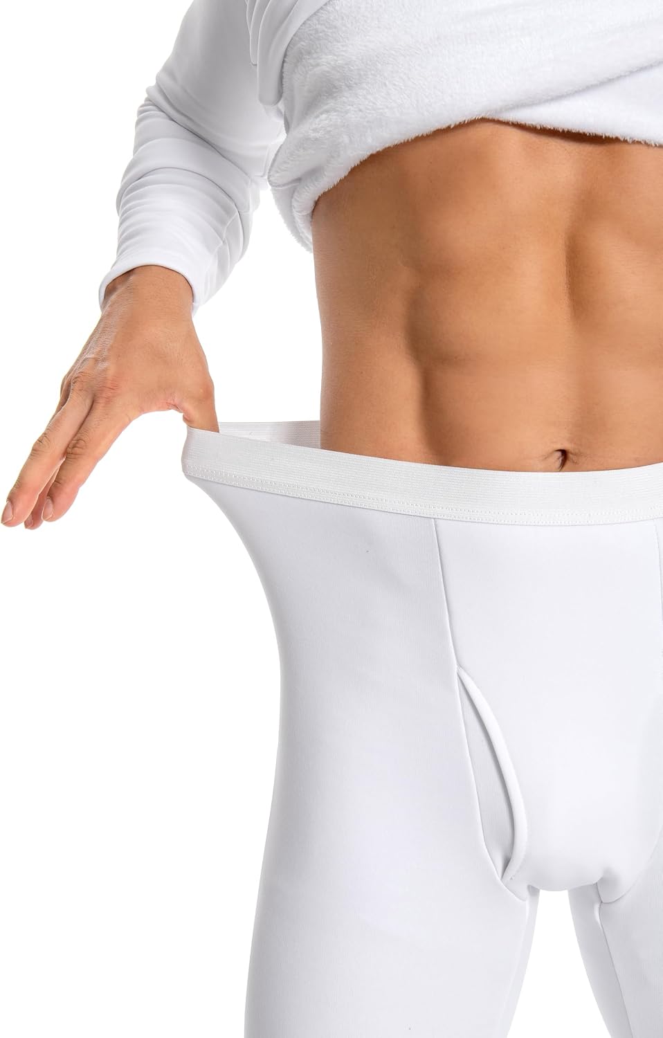 Mens Thermal Underwear Set Ultra Thick for Cold Weather Fleece Lined Long Johns Winter Base Layer Top and Bottom