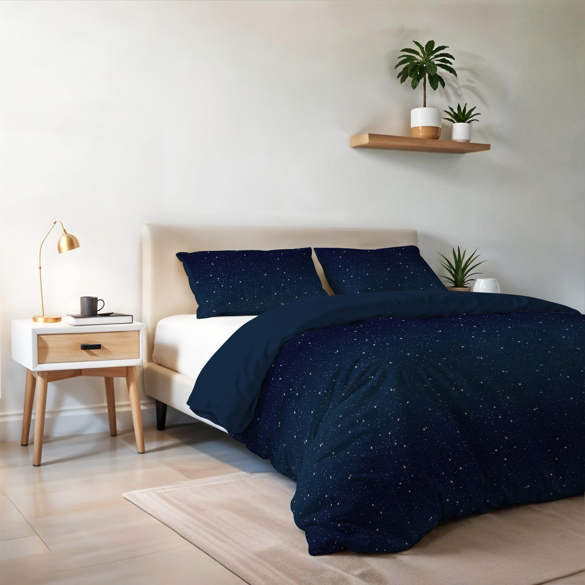 Housse de couette 2 places MB Home Italy Stars en microfibre pour lit double