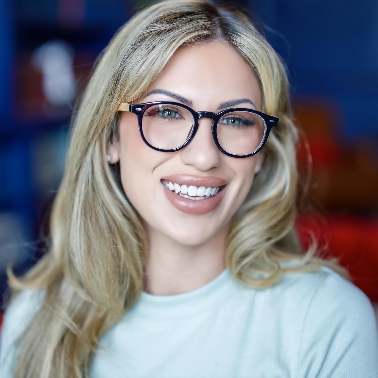 2SeeLife Small Round Bamboo Reading Glasses for Men & Women – Narrow–Medium Fit, Durable & Sturdy Frame, Premium Readers