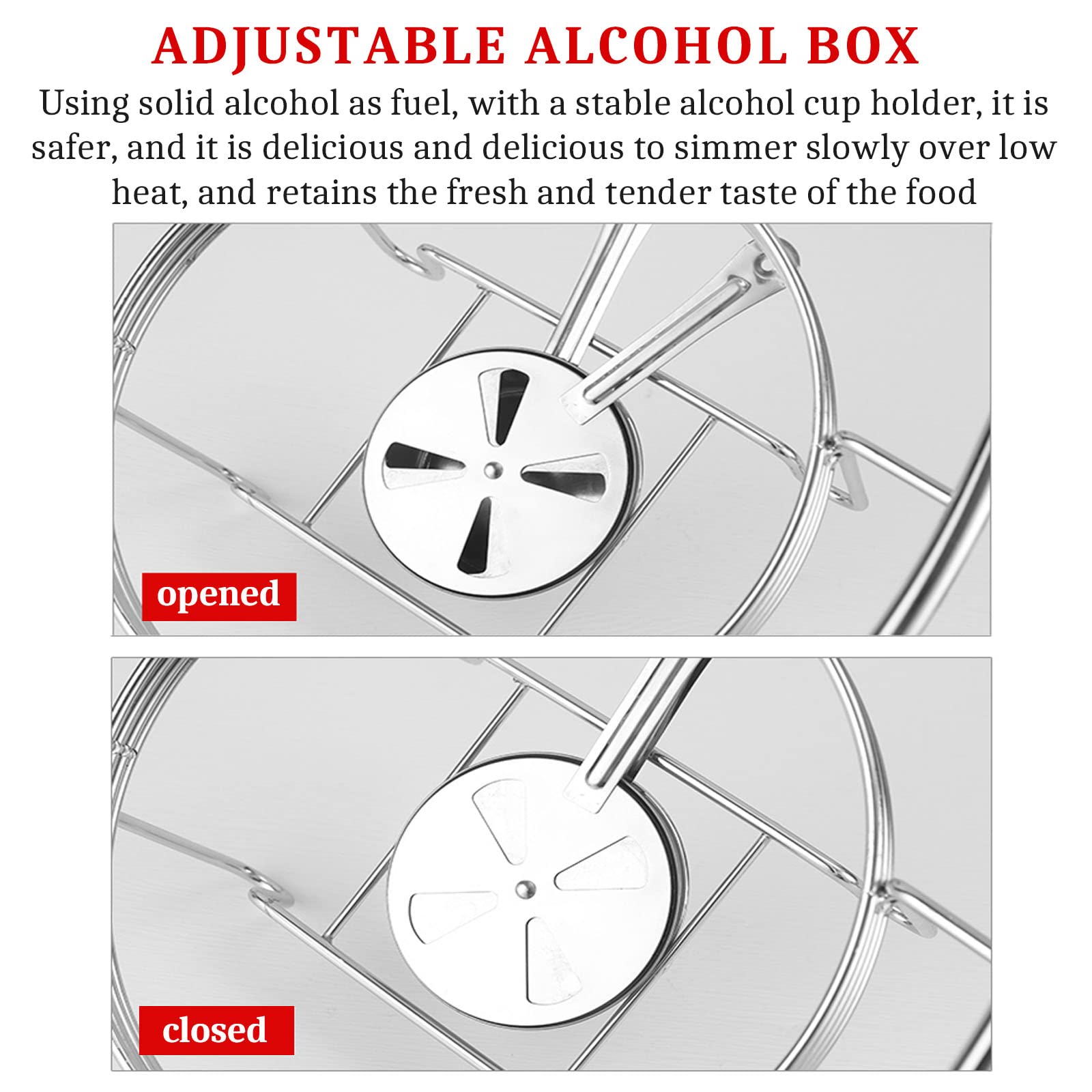 2/4 Pack Visible Chafing Dish Set, Stainless Steel Round Buffet Server Warming Tray for Parties Weddings And Events, with Glass Lid, Food Pan And Fuel Holder,4 Pack,24Cm(4 Pack-20Cm)
