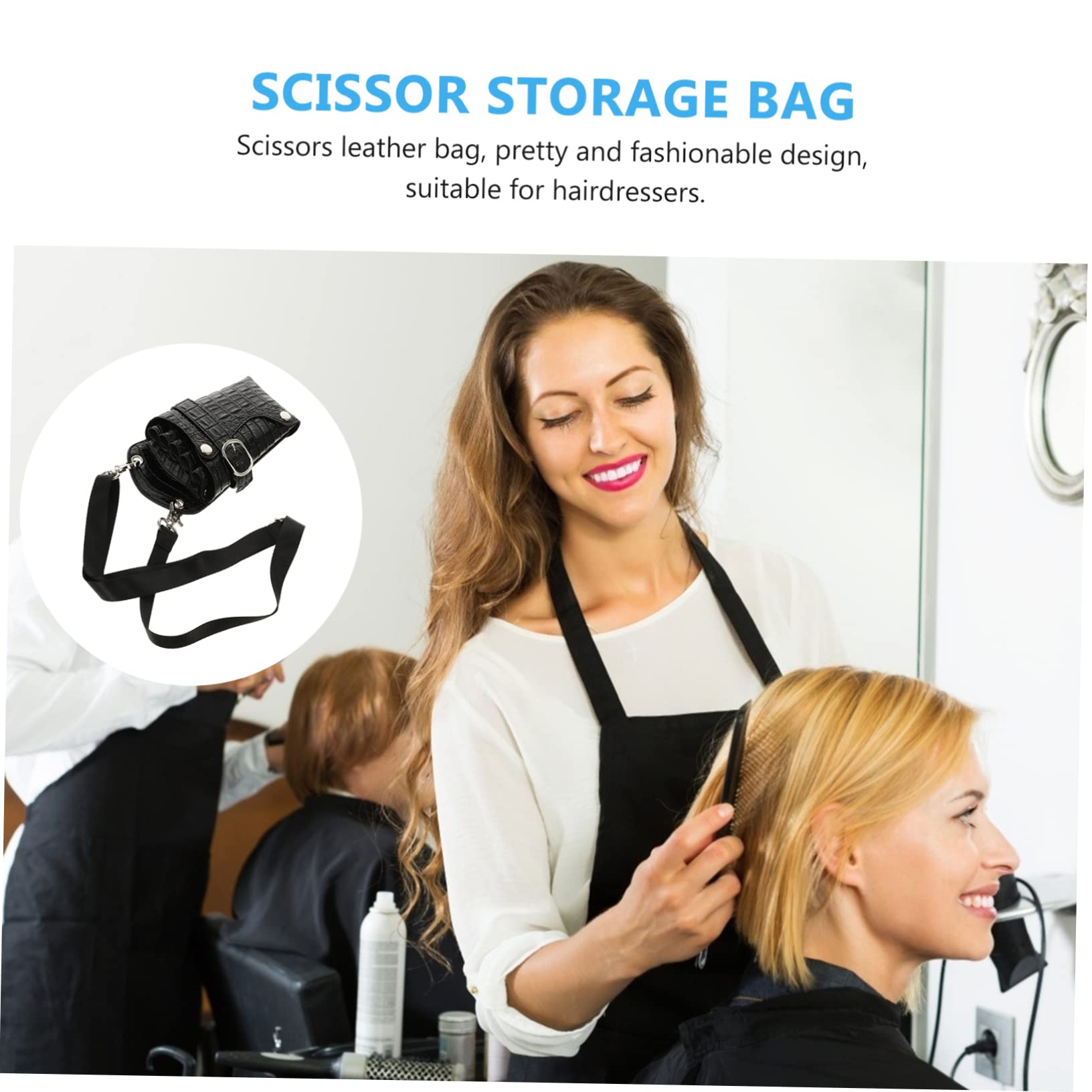 Outanaya Hair Stylist Tools Bag Barber Waist Bag Scissor Pouch Stylish Hairdresser Accessory for Female