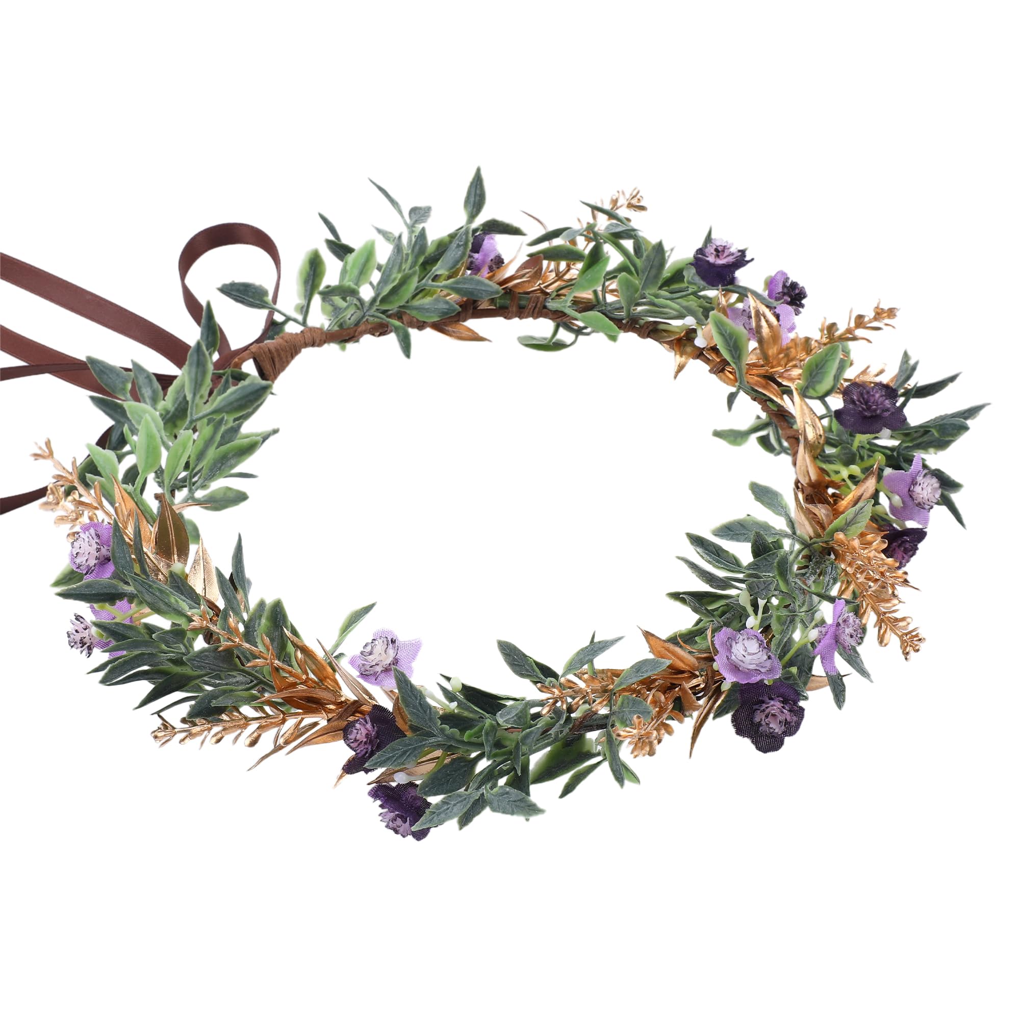 Corona Di Fiori Elfica Con Orecchie Da Fata – 3 Paia, Per Adulti E Bambini, Accessorio Cosplay Halloween - copertina