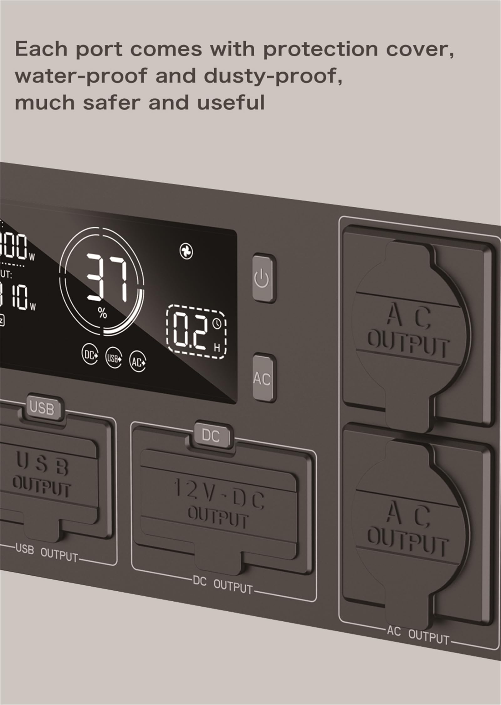 Centrale électrique Portable 2400 W, générateur de Centrale électrique Solaire 630 000 mAh/2 016 Wh avec Batterie LiFePo4, Sortie CA 110 V/220-230 V, pour Camping en Plein air à la