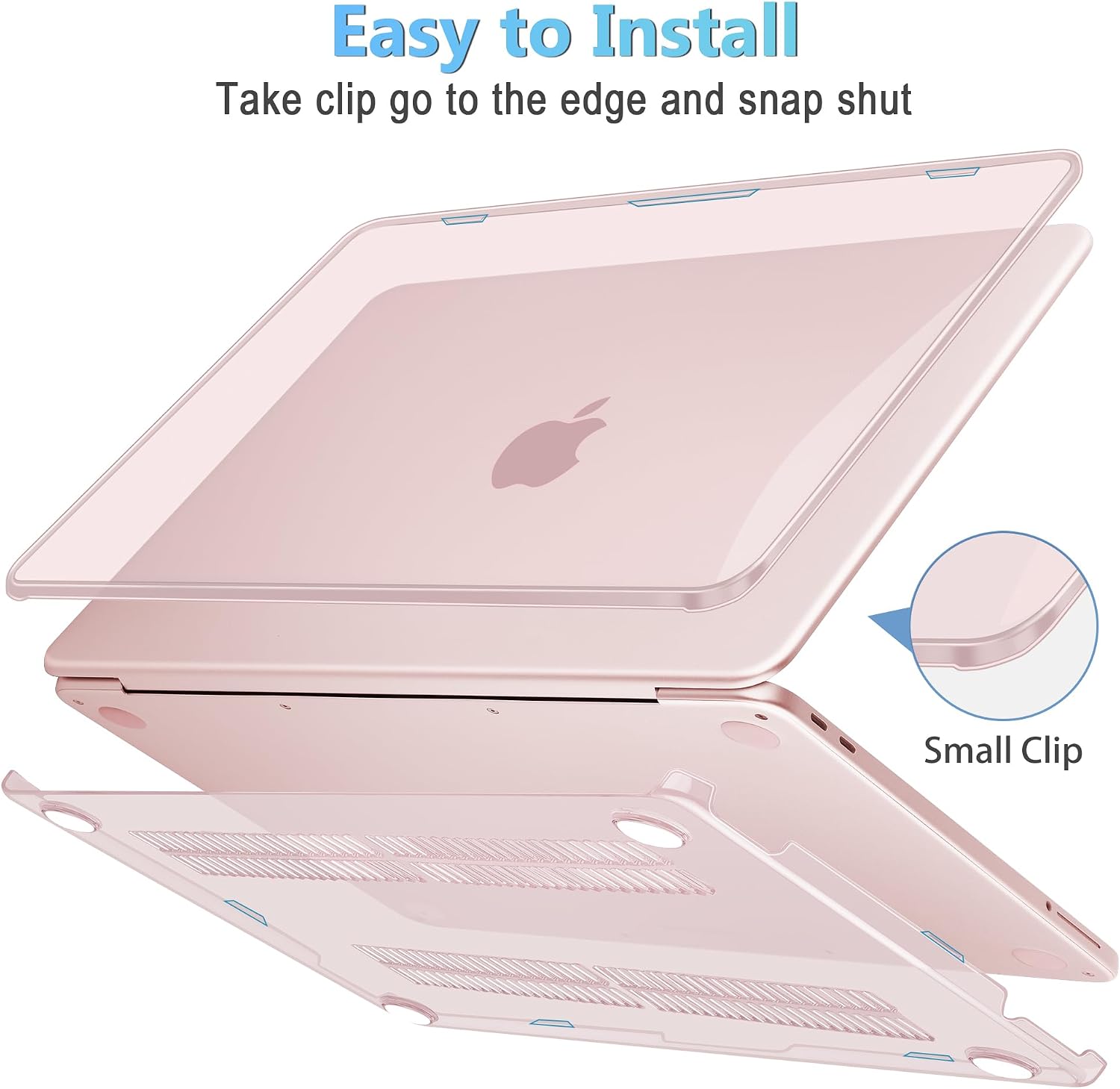 Condition photo showing New/Like New for mektron clear case for 2026 macbook neo 13-inch a18 pro chip a3404 laptop cover with 13-inch (diagonal) liquid retina display+ keyboard cover+ screen protector, clear blush