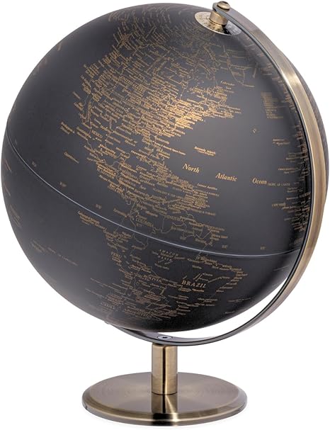 Torre & Tagus Black and Gold Globe for Adults - 8