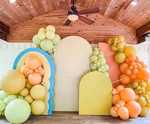 Vista 200 de KALOR Globos de arena blanca retro, 100 piezas de 5 pulgadas mini globos de látex mate para arco de guirnalda de globos, decoración de cumpleaños