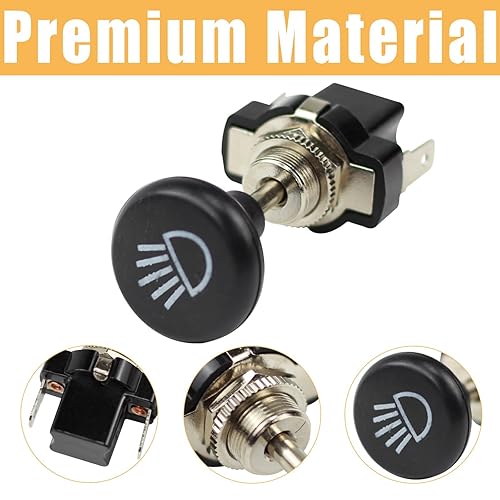 Miniatura 3 de Interruptor de faros delanteros para carrito de golf, botón para carrito de golf, club, coche, EZGO Yamaha, interruptor universal de 12 voltios de