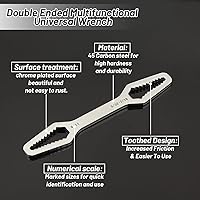 Vista 2 de Llave universal de acero al carbono, 0.157-0.433 in, ajustable, cromada