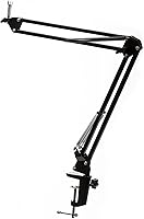 Vista 4 de Audio-Technica Micrófono de estudio de condensador AT2020 con cable XLR Knox Studio Stand y filtro Pop