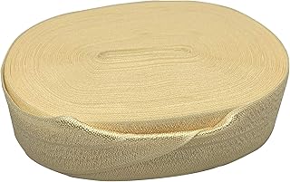 1" Elastic 10 yards Spool, Fold Over Elastic for Headbands, Hair Ties or other Sewing Projects (Cream)