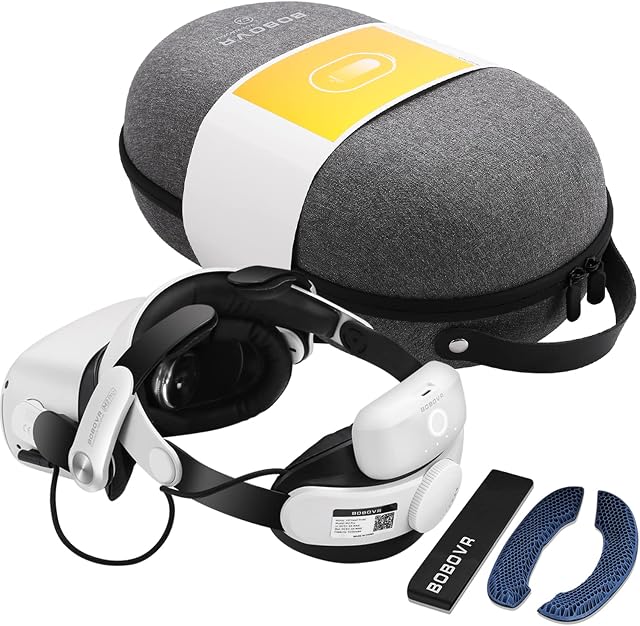 BOBOVR M2 Pro Battery Pack Strap + C2 Comb Package Edition Compatible with Meta/ Oculus Quest 2(1 M2 Pro Battery Pack+C2 Case)