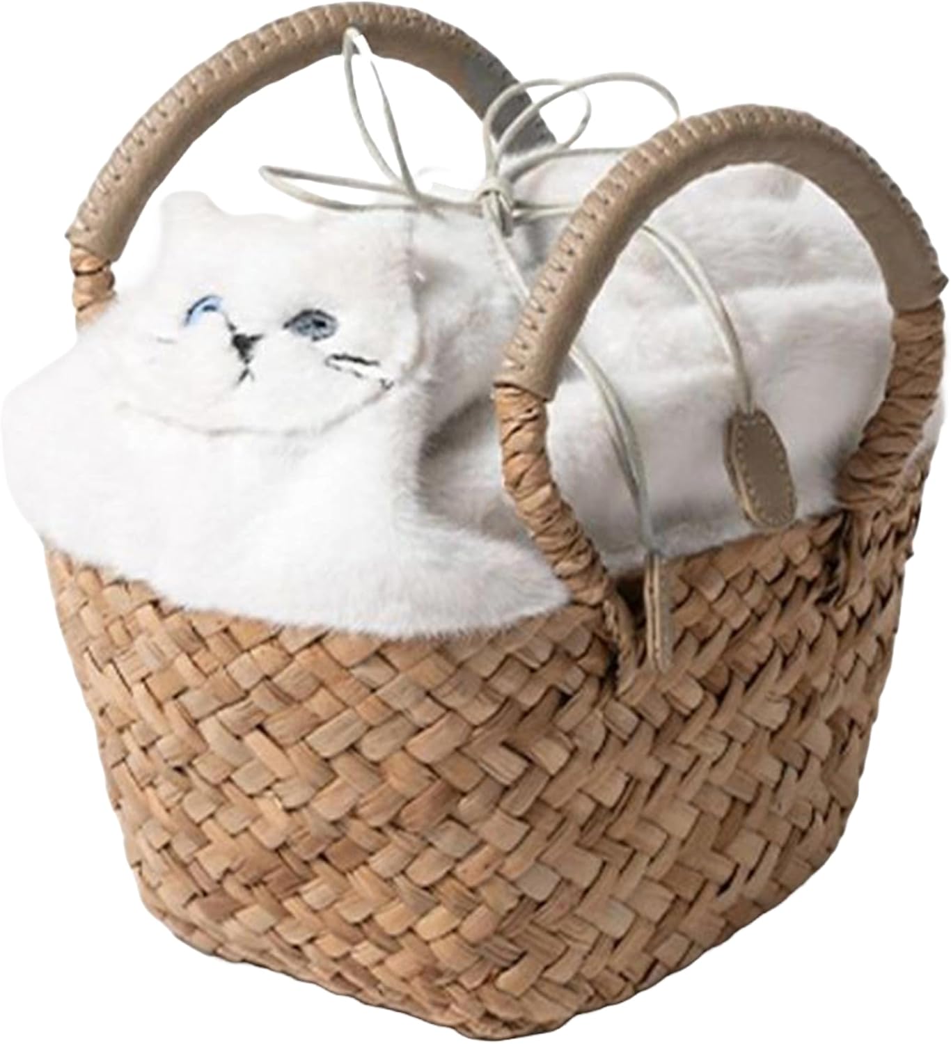 エフスタイル】シナ布の手さげ袋【ねじり袋・昔の穀物袋の形） F