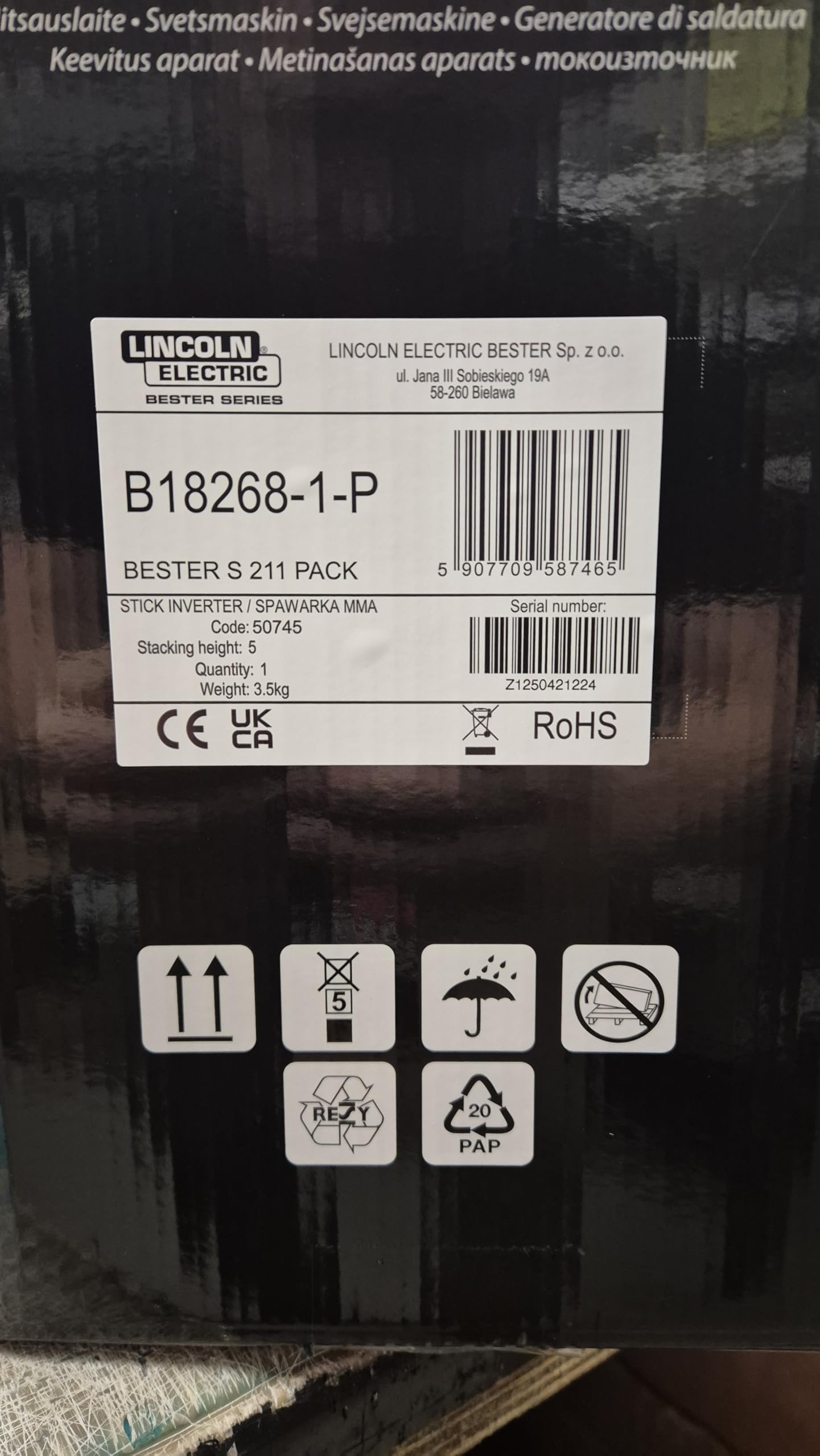 MMA Lincoln Electric Bester S 211 - Saldatrice inverter ad elettrodi in valigetta