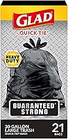 Vista 10 de Bolsas de basura grandes Glad ForceFlex extra fuertes con cordón, para exteriores, C07613, Negro, 1, 1