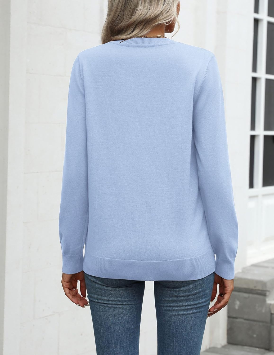 Zeagoo Womens 2026 Fall Sweaters Long Sleeve Tops Classic Crew Neck Pullover Sweaters Loose Dressy Casual Basic Clothes - Image 5