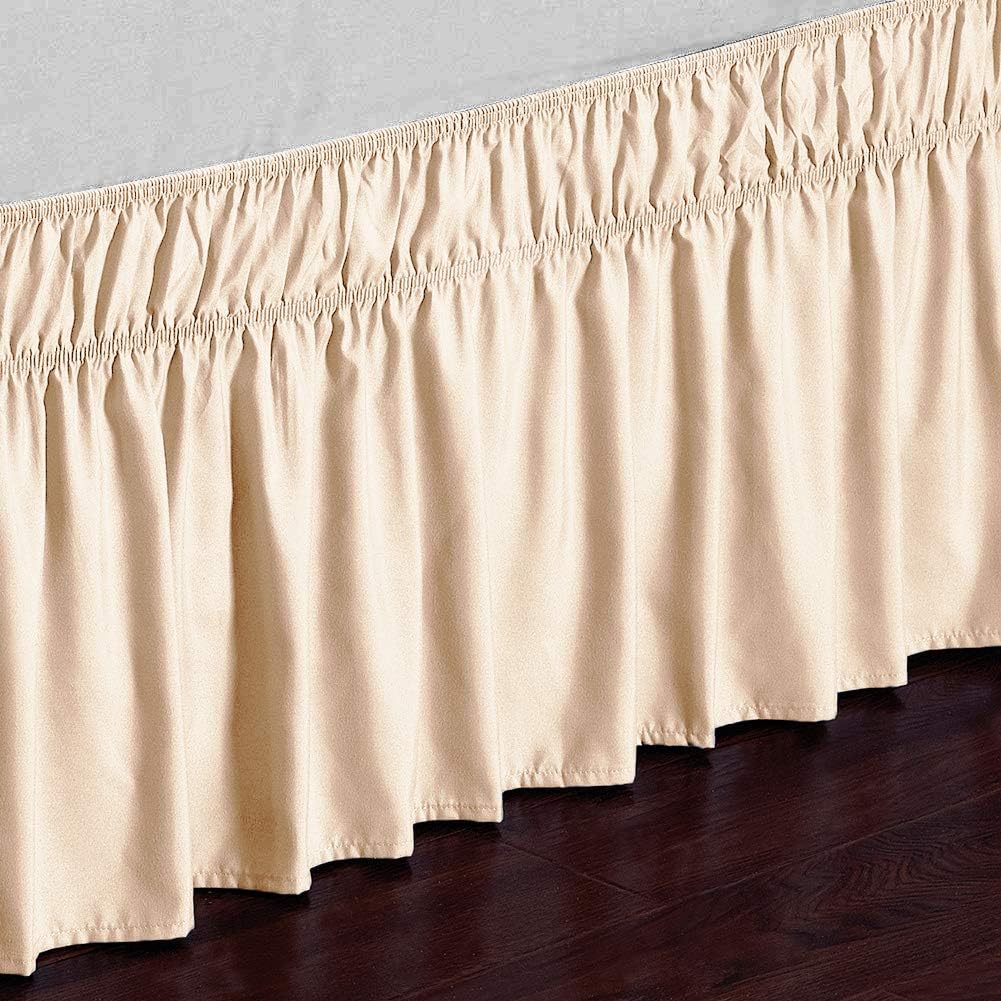 Obytex Wrap Around Bed Skirts Fashional Elastic Dust Ruffle Silky Soft & Wrinkle Free Classic Stylish Look in Your Bedroom (Hunter, Queen/King): Kitchen & Dining