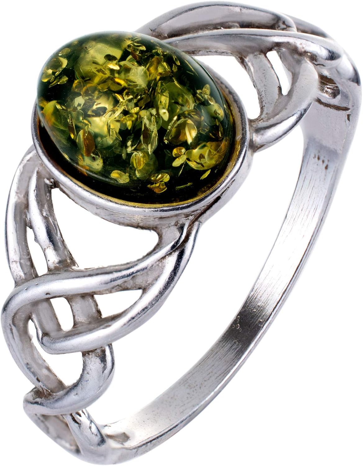 Sterling Silver Celtic Knot Ring with Baltic Green Uganda Ubuy