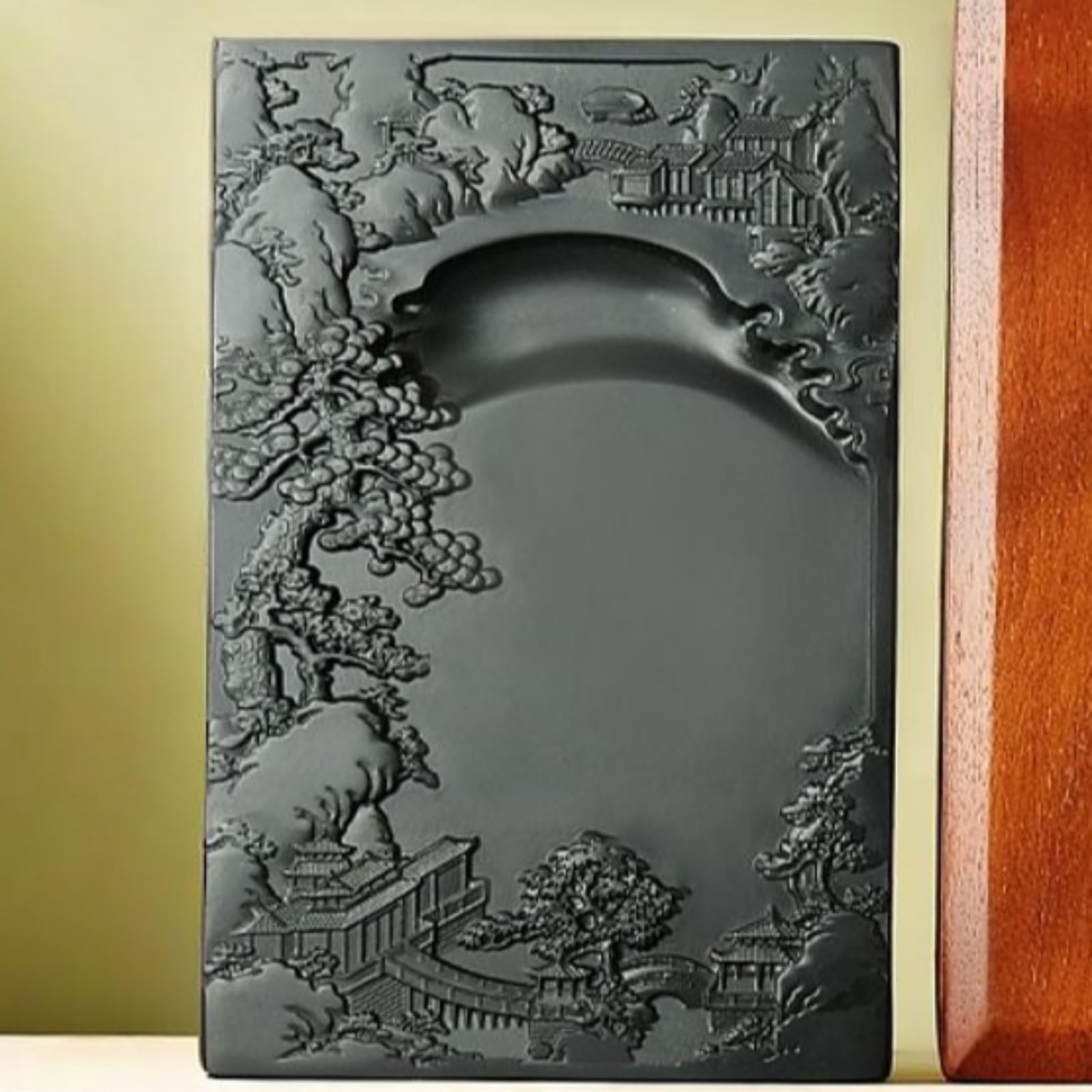 Inkstone, calligrafia per principianti, 18 cm, decorazione in stile antico con pietra d'inchiostro, pietra d'inchiostro, stile antico