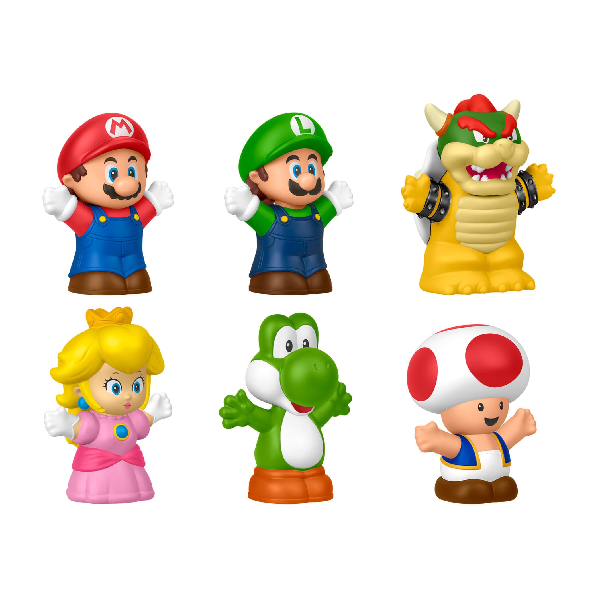 Fisher-Price Little People My Mario Juguete para niños pequeños, Conjunto de Figuras con 6 Personajes para niños y niñas en Edad Preescolar, a Partir de 18 Meses, JHG63