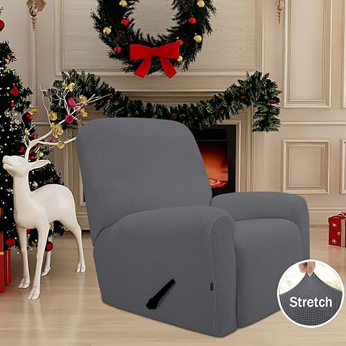 Miniatura 94 de Funda elástica para sofá reclinable de fácil colocación, Tela mezcla de poliéster Algodón, Arena