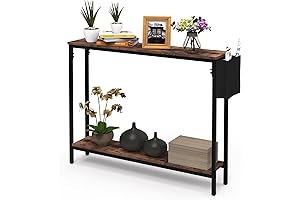 Bigbiglife 39.4" Console Entryway Table, 2-Tier Plant Tables for Indoor Window