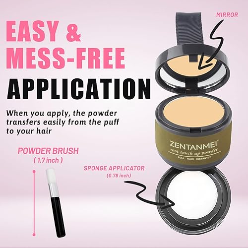 Miniatura 46 de Polvo de retoque de raíz para mujeres y hombres, cobertura de cabello gris, polvo de sombra de línea capilar resistente al sudor y al viento, Marrón