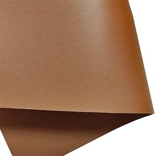 Rollo de piel sintética de doble cara de 20 x 120 cm, 1,7 mm de grosor, color sólido, para llaveros, cinturones, joyería, color marrón