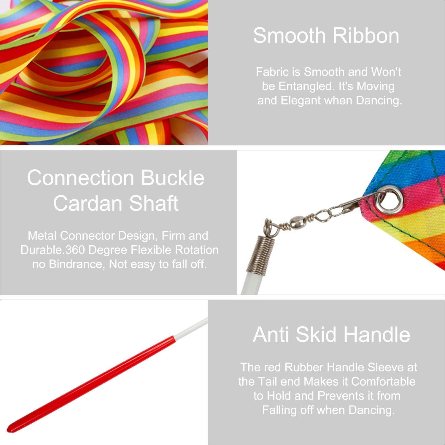 Amazon.com: Trimming Shop Cinta de gimnasia rítmica con barra de bastón de  danza giratoria para niños para baile artístico, actividades de  entrenamiento de gimnasia, 13.1 ft, 10 colores surtidos : Deportes y