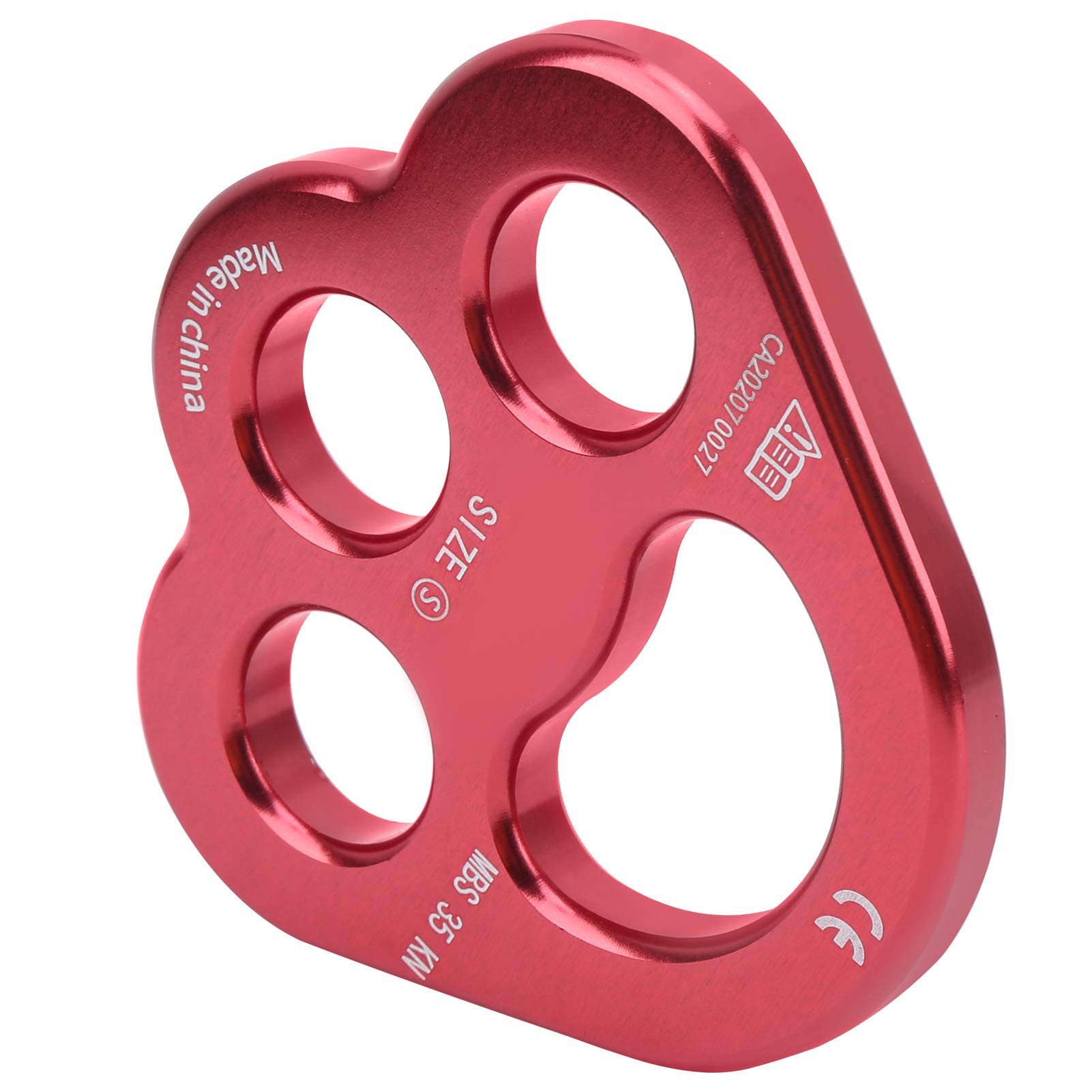 Rigging Plate, 3-Löcher Aluminium Rigging Plate Runde Form Kletter Ausrüstung Teiler für Bergsteigen, Outdoor-Erweiterung
