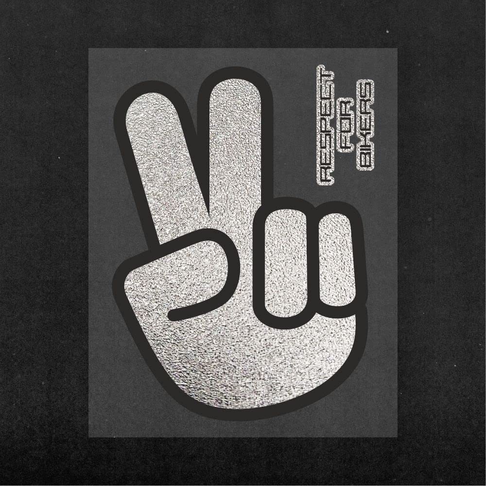 Supershaped Die-Cut Sticker Biker Wave, 10 x 12 cm