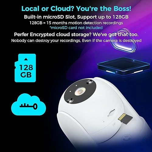 Miniatura 3 de Vicohome - Cámara de seguridad de seguimiento AI 2K y timbre de video para el hogar, cámara interior de mascotas, monitor de bebé, cámara panorámica