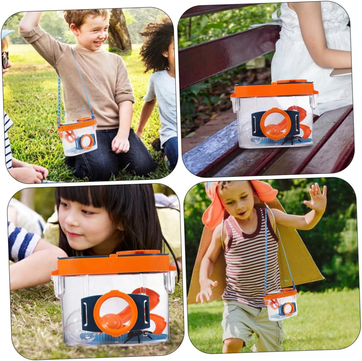 BESTonZON 2Pcs Outdoor Exploration Insect Observation Box with Magnifier for Educational Tool for Learning and Adventure