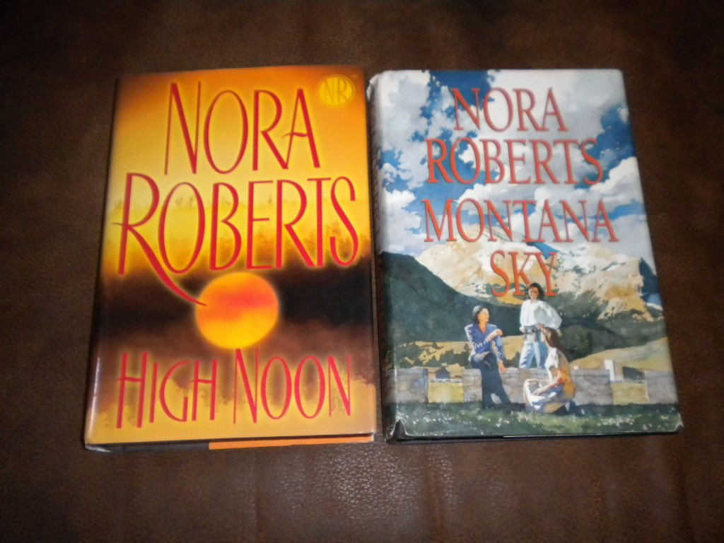 Lot of 2 Hardcover High Noon, Montana Sky By Nora