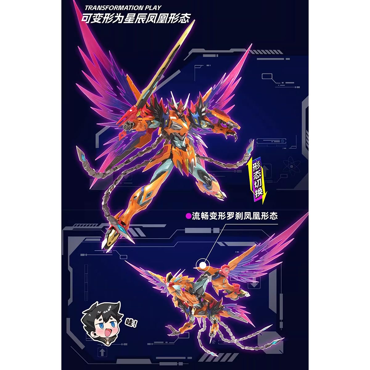HIPLAY MOTOR NUCLEAR Cao Ren Stellar Color Premium Edition MNP-XH02CE Zestaw Modelarski do Samodzielnego Montażu