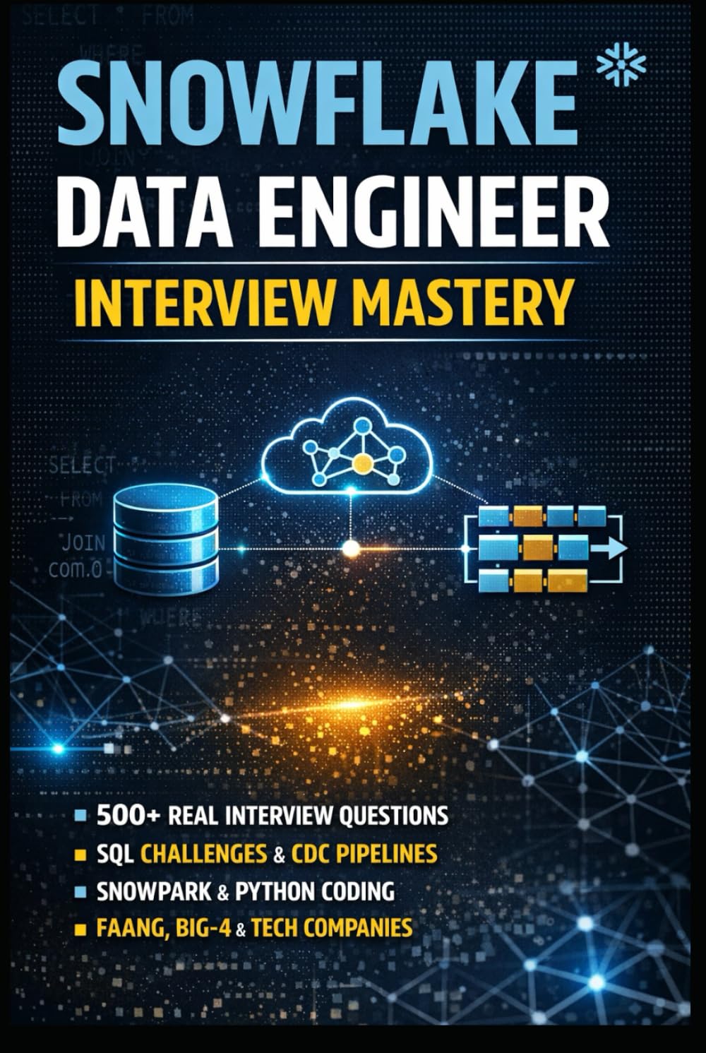 Snowflake Data Engineer Interview Mastery: 100+ Real Interview Questions, Architecture Scenarios, SQL Challenges & End-to-End Projects for FAANG, Big-4 & Product Companies