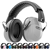 Vista 16 de Orejeras de protección para los oídos, orejeras de seguridad con reducción de ruido de 31 dB con diadema ajustable para adultos, niños, autismo