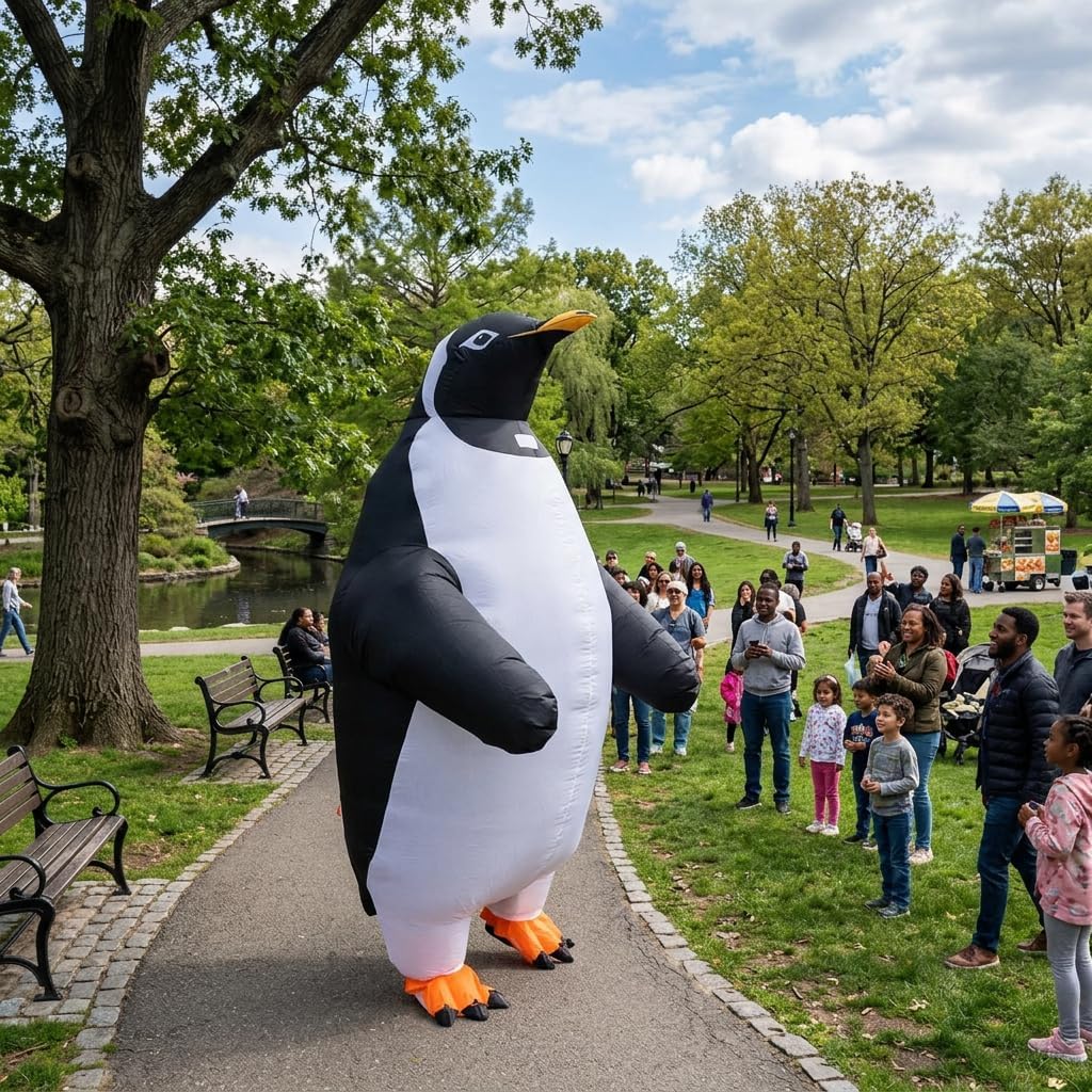 Inflatable Penguin Costume for Adults, One Size