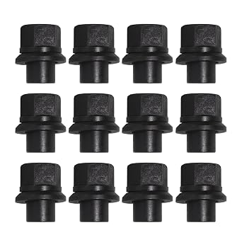 12PCS Two-Piece 19mm Sleeve Flanged Wheel Lug Nuts M22x1.5, Hex 33mm Replacement for Heavy Duty Truck & Semi Truck Steel Dual Wheels, Fits Hub Piloted Seat with 26mm Bolt Hole